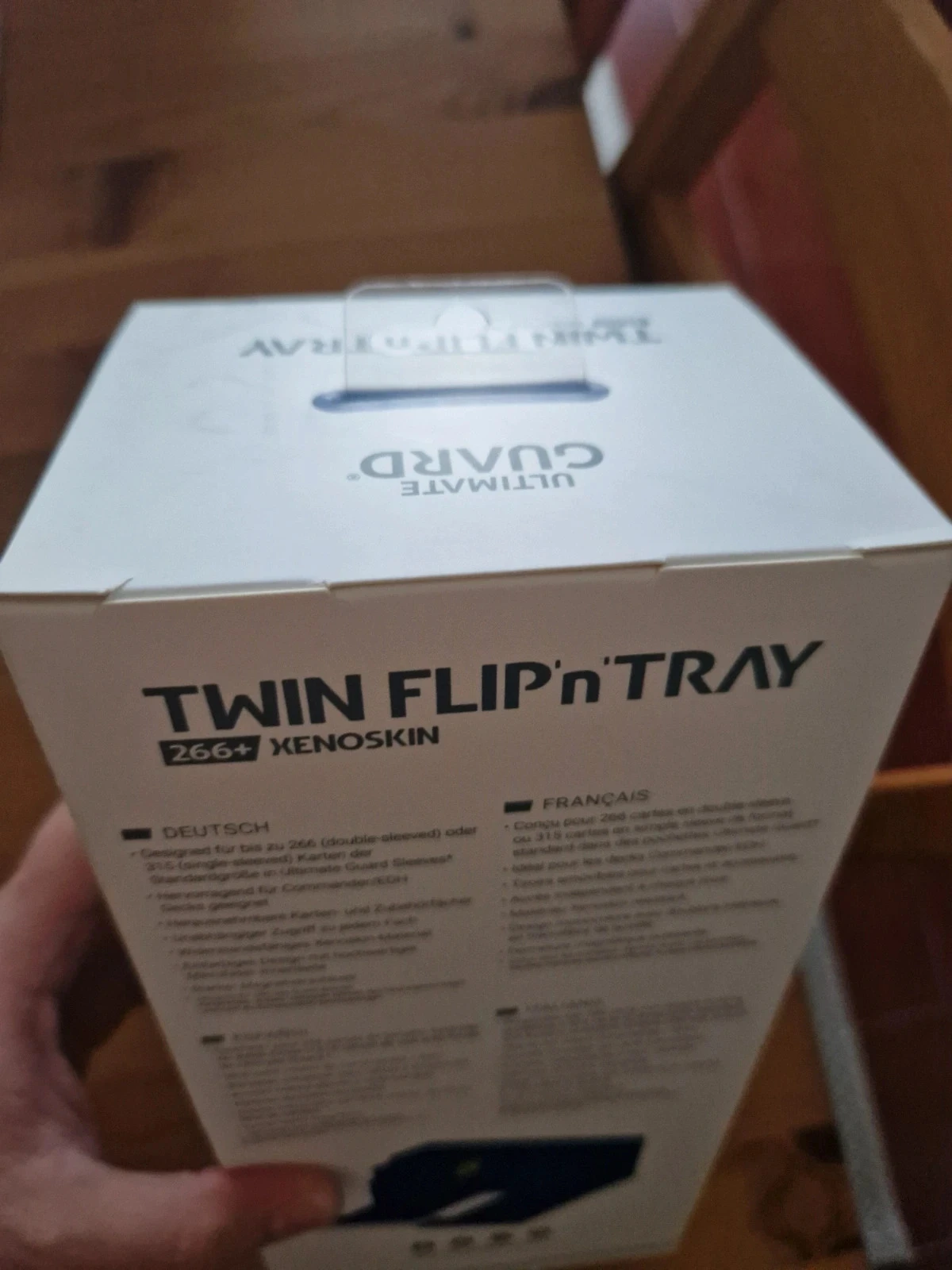 Ultimate Guard Twin Flip'n'Tray 266+ Xenoskin Caja para baraja azul – photo 5